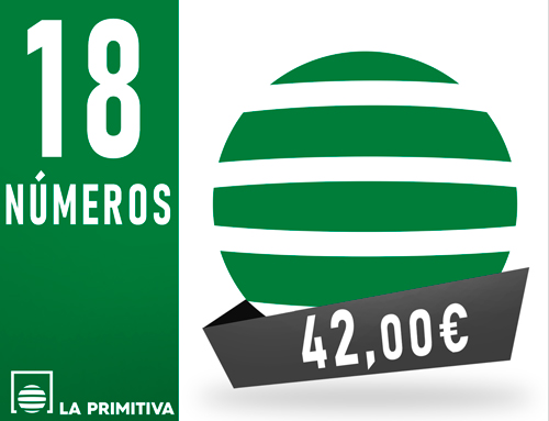 Primitiva - 18 n�meros asegurando 4 aciertos - 42,00 Euros