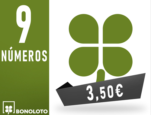 Bonoloto - 9 números asegurando 5 aciertos - 3,50 Euros